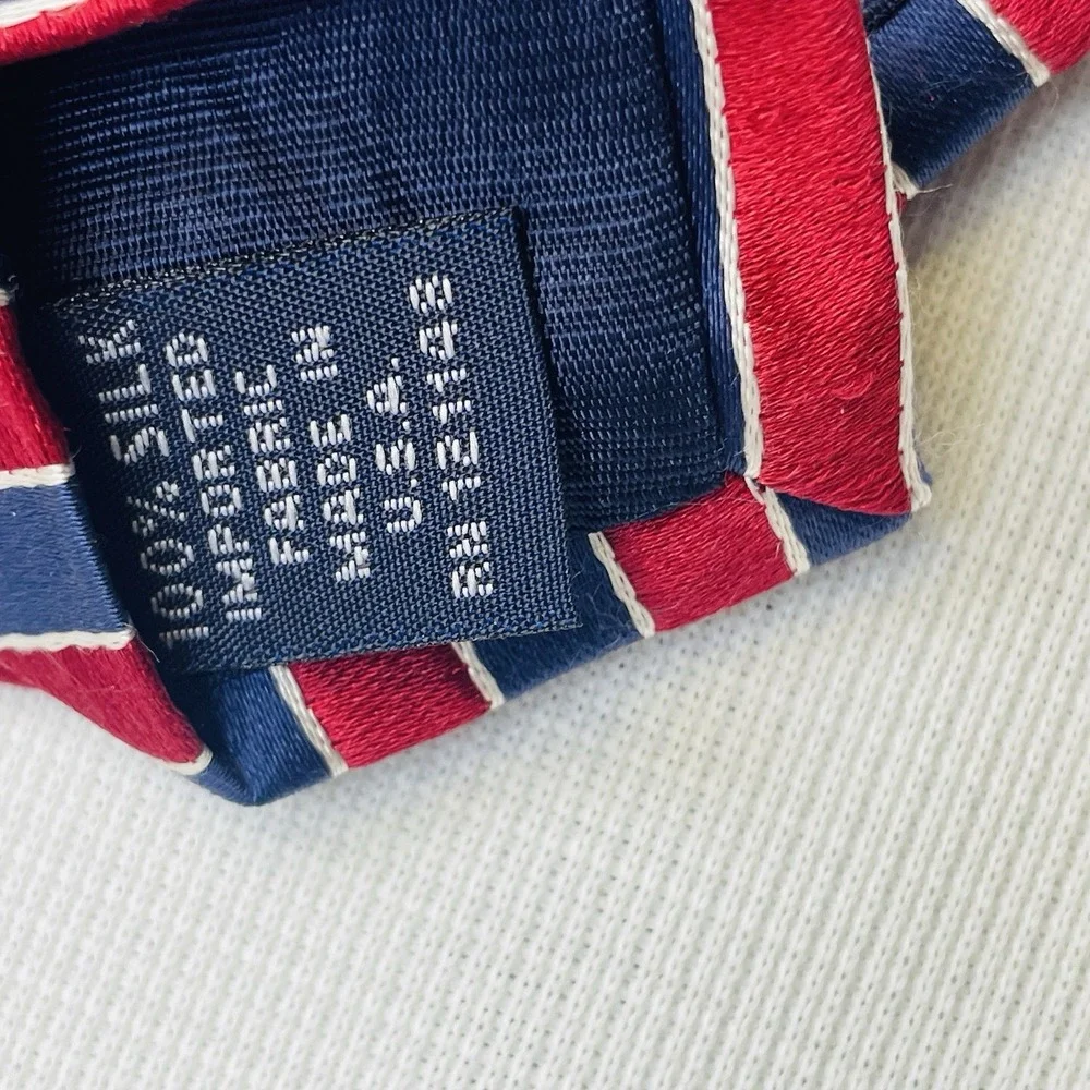 Hart Schaffner Marx Silk Tie Classic‎ Striped Red&blue Classiccore Preppy Retro